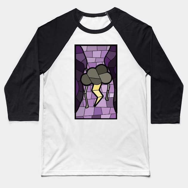 Virgil Stained Glass Baseball T-Shirt by OctopodArts